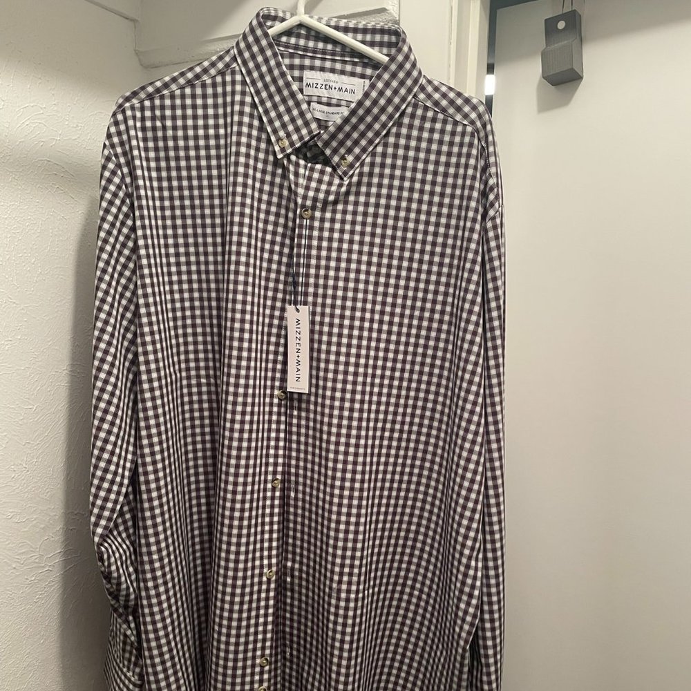 Mizzen & Main Leeward Long Sleeve Dress Shirt XXL Standard Fit NWT